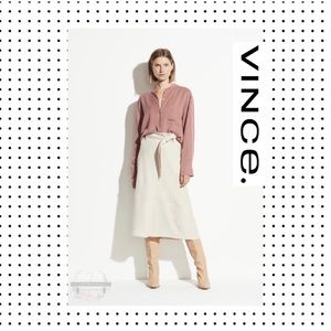 NWT Vince - Relaxed Band Collar Blouse XS